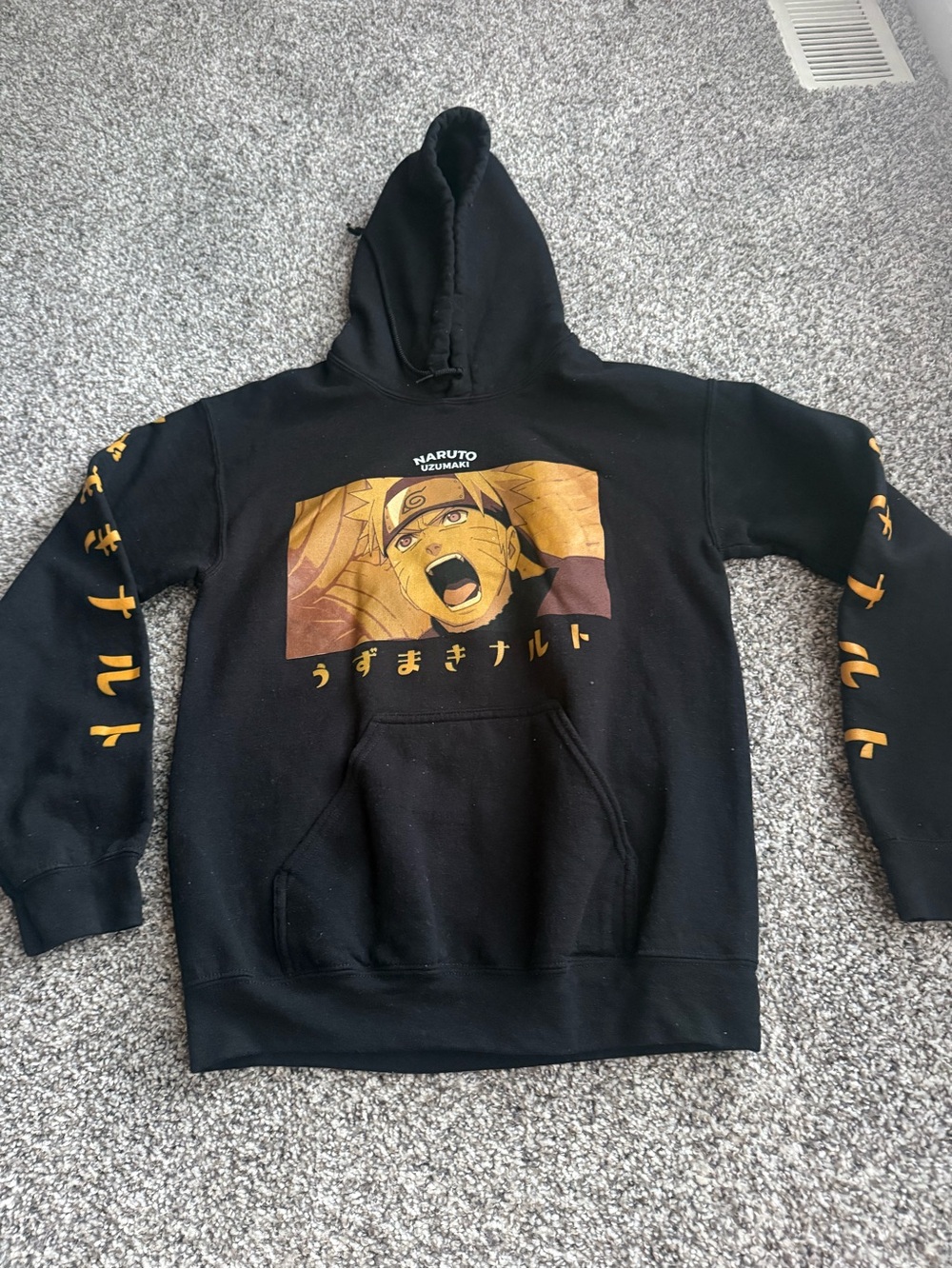 Naruto Graphic Black Hoodie - Anime Pullover
